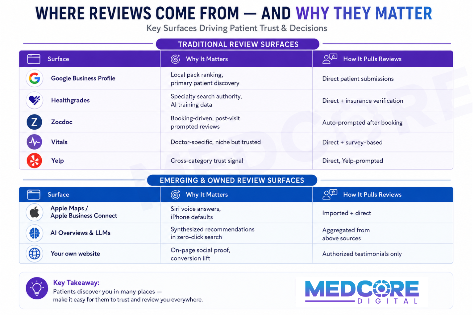 second infographic banner of How to Turn Patient Feedback into Reputation and Revenue
